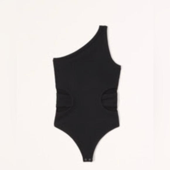 Abercrombie -Black One-Shoulder bodysuit - Picture 1 of 3